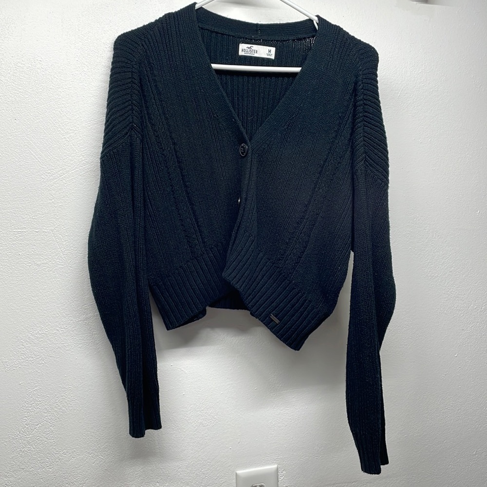 Hollister black cardigan